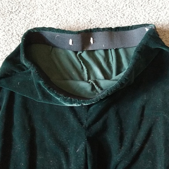 Green Velvet Pants - Picture 2 of 3